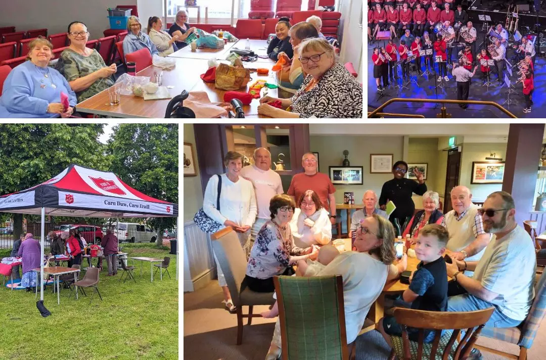 Four photos show activities at Wrexham Corps.