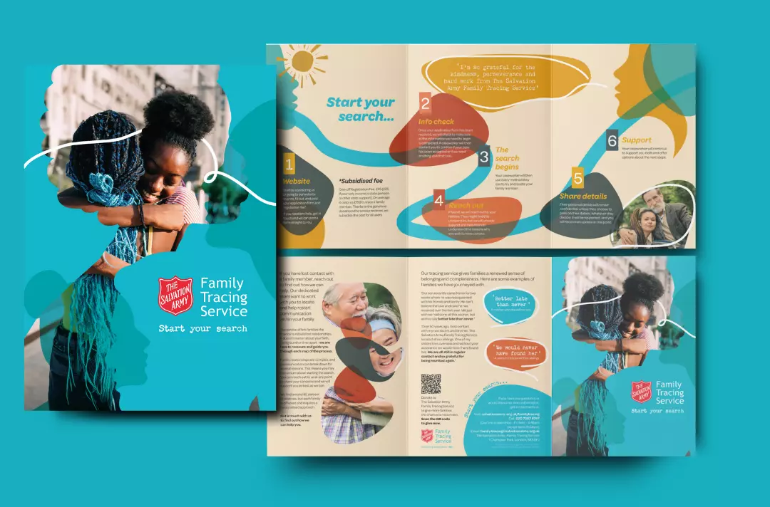teal background with a screenshot of the updated leaflet