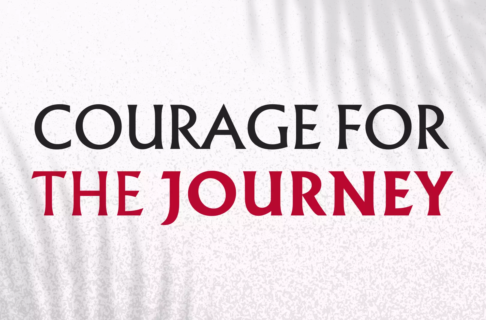 Courage for the journey