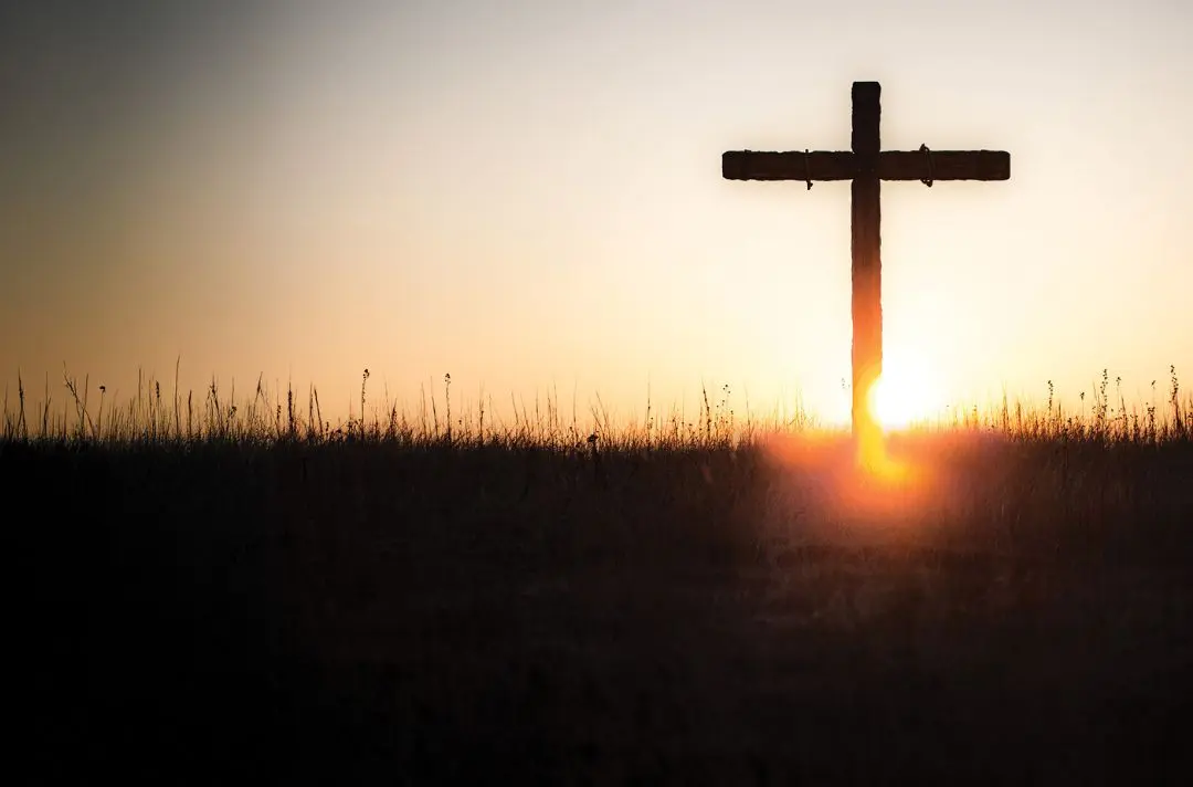 A cross at sunset.