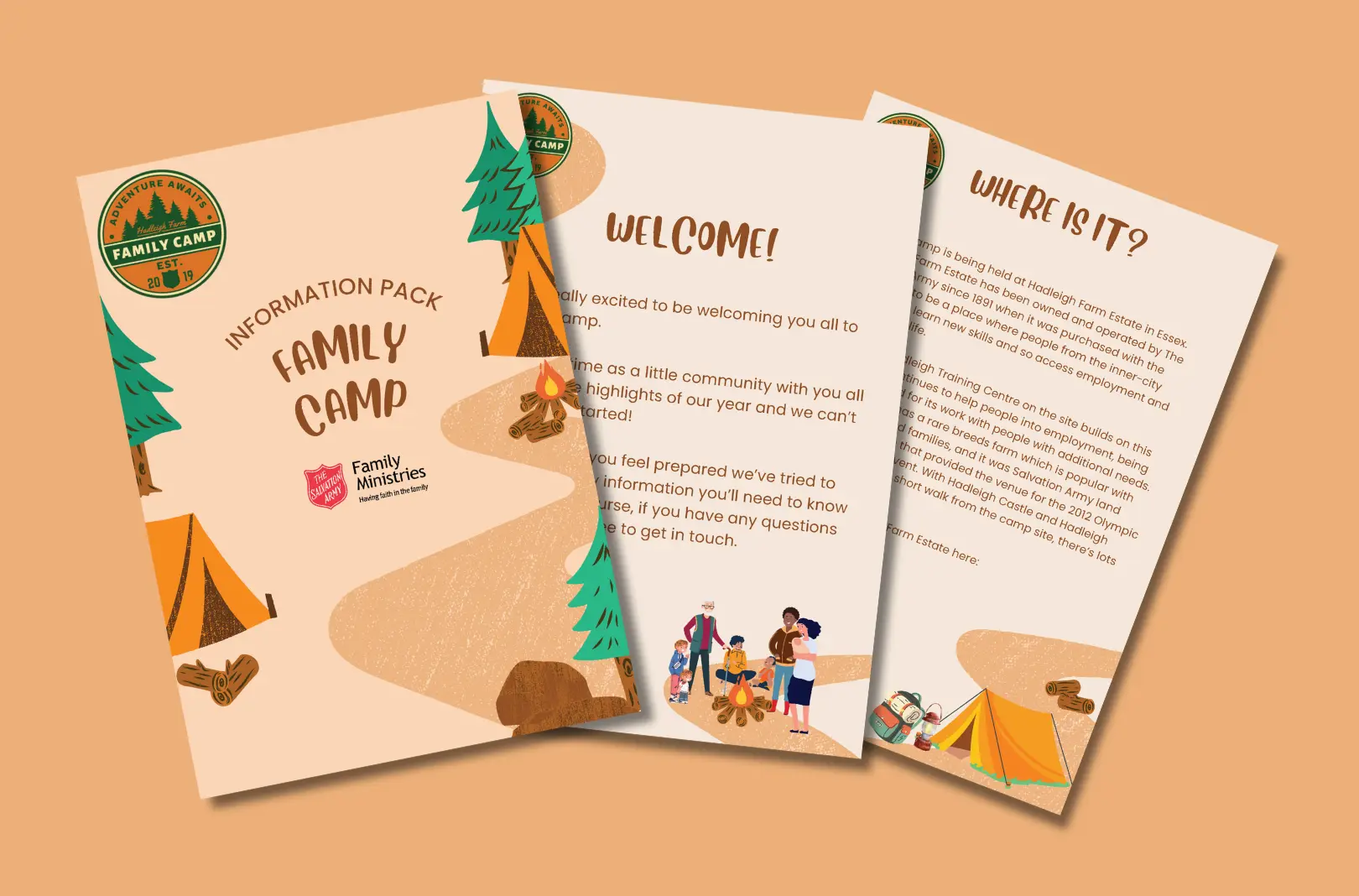 Document preview on pink background