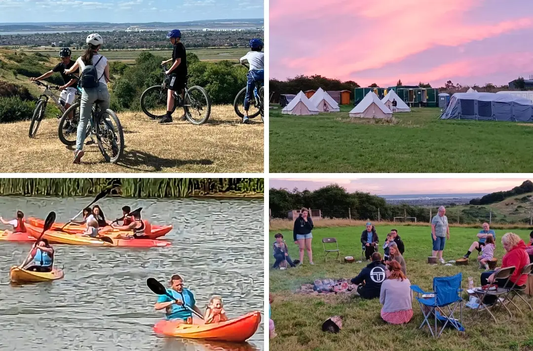 Four photos show scenes from Family Camps.