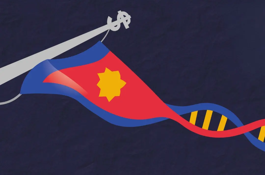 A graphic shows the Salvation Army flag transforming into DNA.