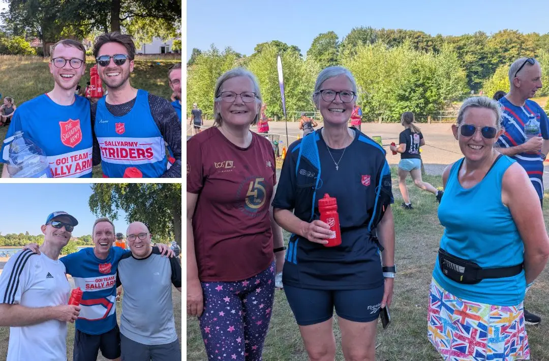 A collage of Salvationists at Parkrun