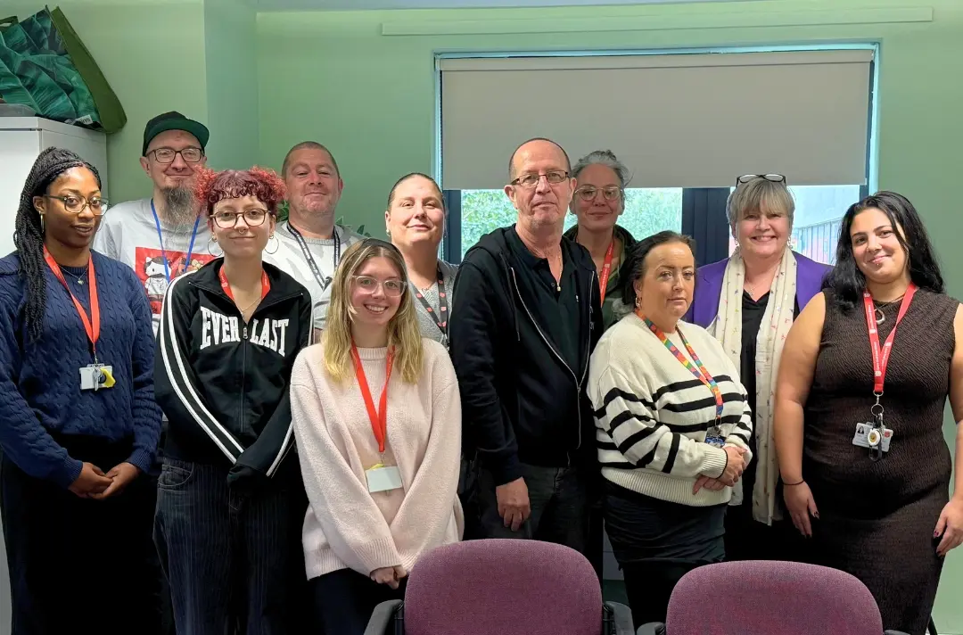 A photo shows the team from Booth House Lifehouse, Swindon.