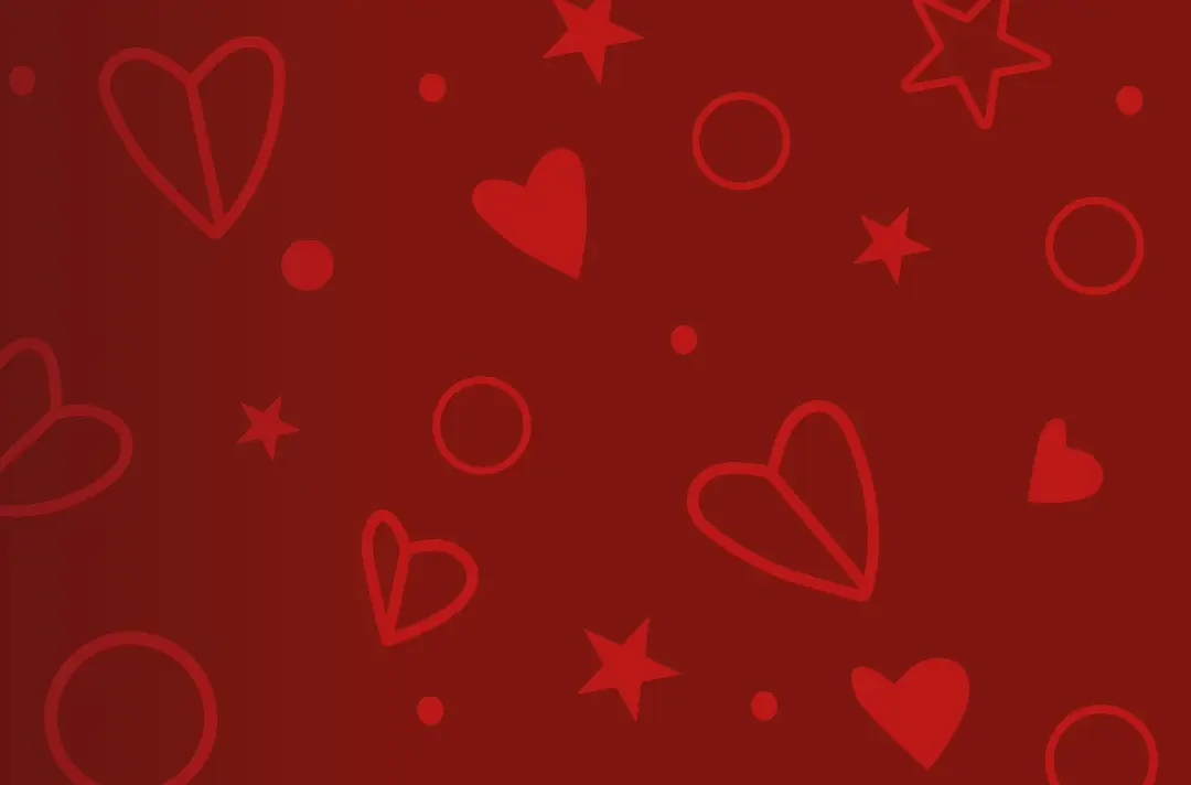 A festive image with Christmas icons on a dark red background