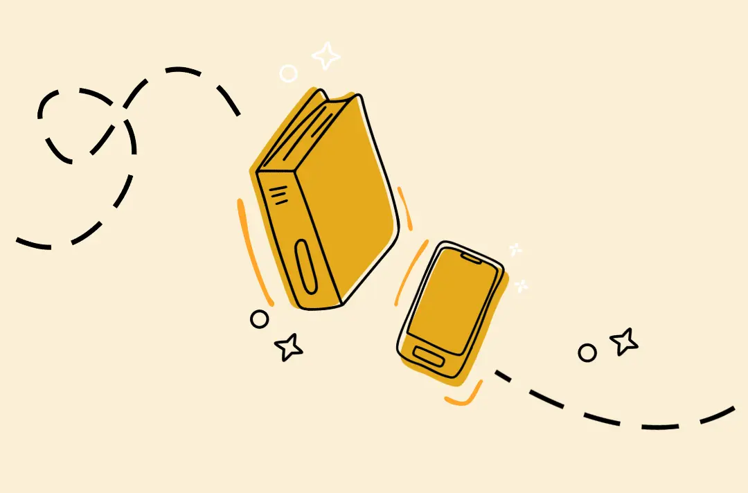 Yellow background with book icon