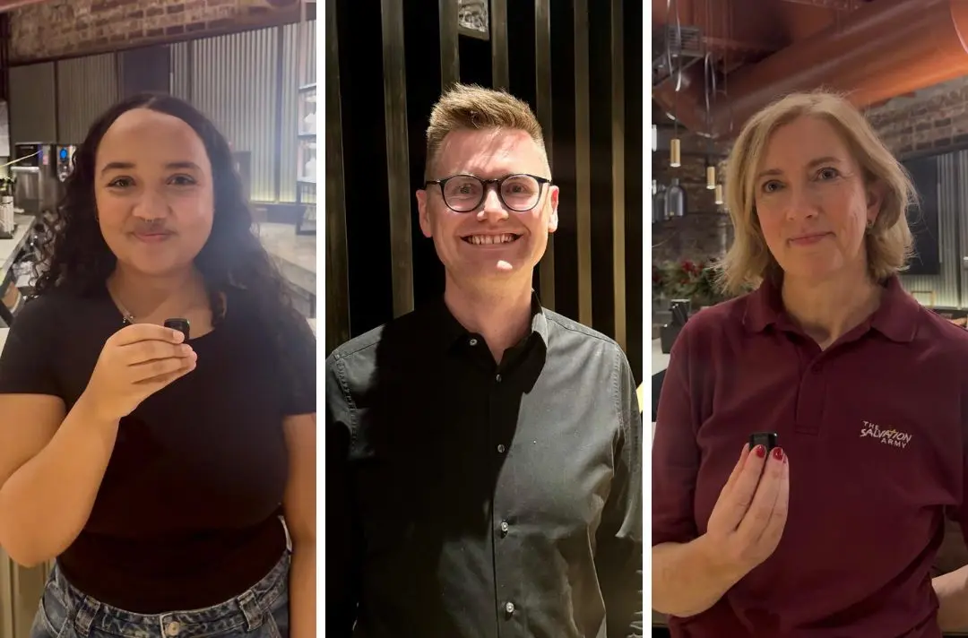 Mia, Andrew and Gillian backstage at the Royal Albert Hall