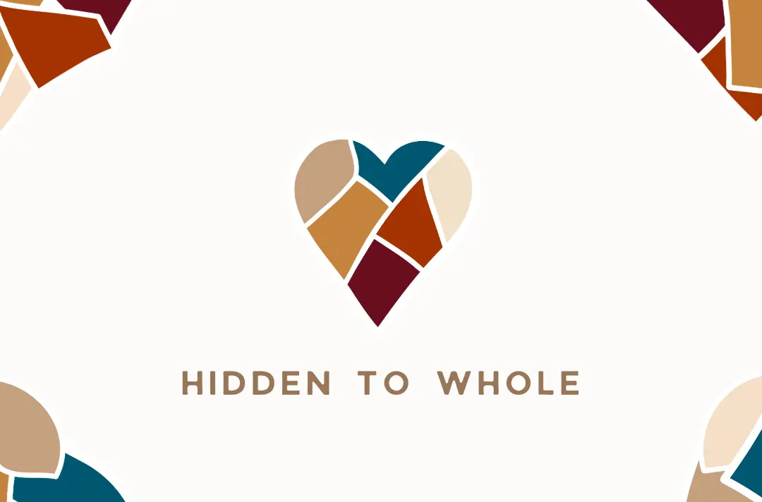 Puzzle shapes to create heart image on cream background