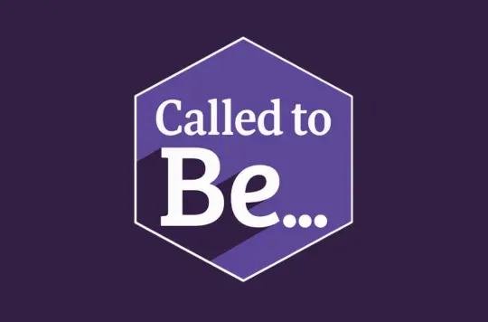Dark purple background with 'called to be' written in a hexagon