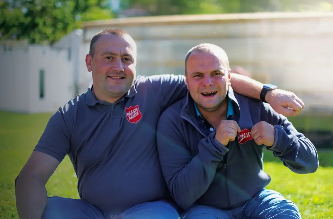 A photo shows two people from Hope House.