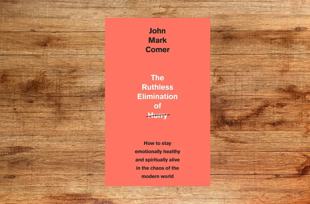 A graphic shows the cover of The Ruthless Elimination of Hurry.