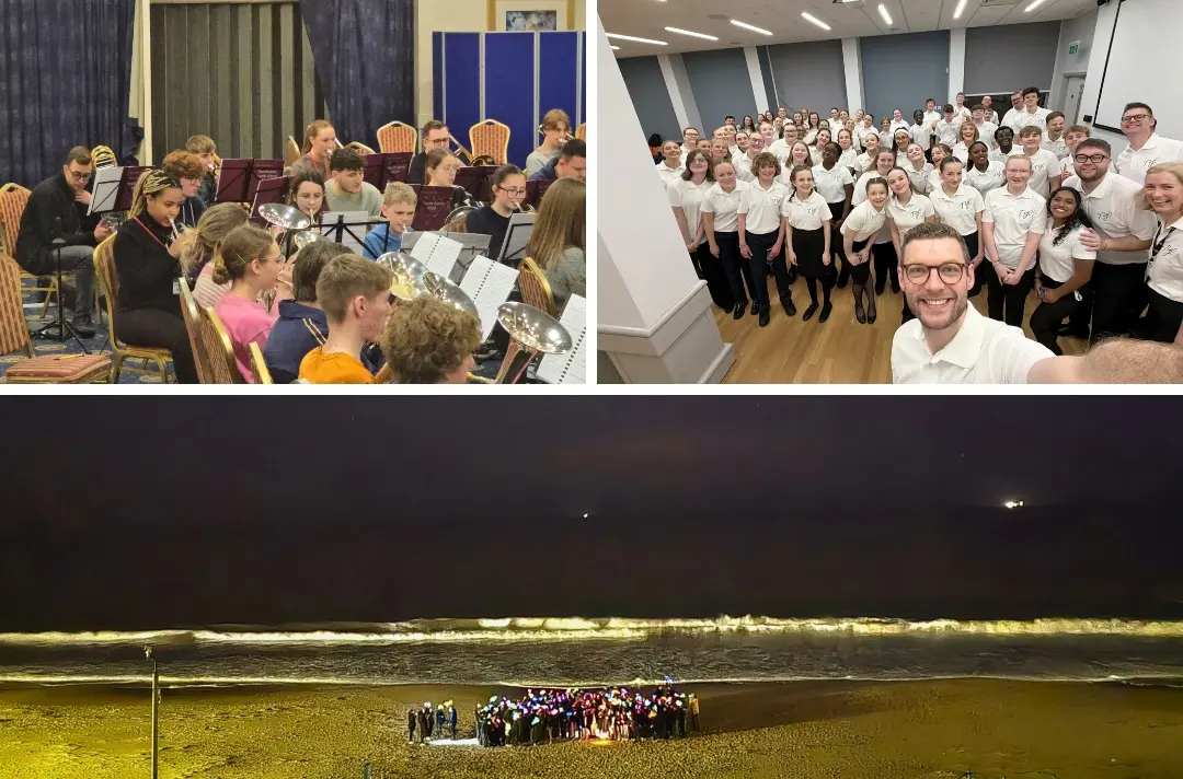 Three photos show scenes from Territorial Youth Band and Territorial Youth Choir.