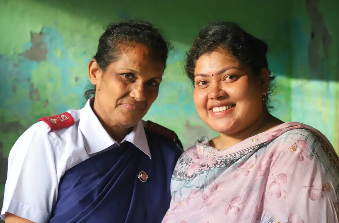 A photo shows someone in Salvation Army uniform visiting a brothel.
