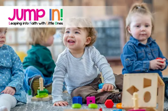 toddlers playing with toys