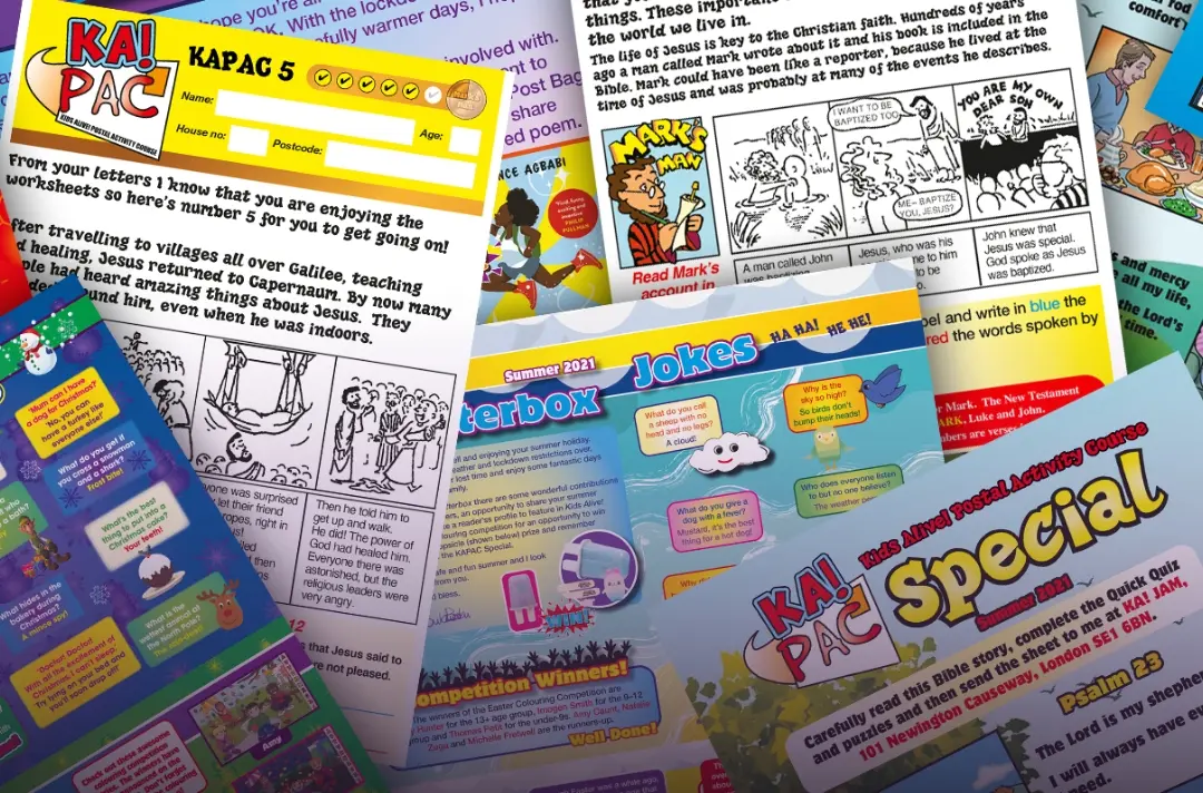A graphic shows many pages of KA! JAM.