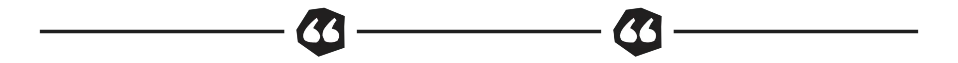 a black line, intersected by speech mark graphics