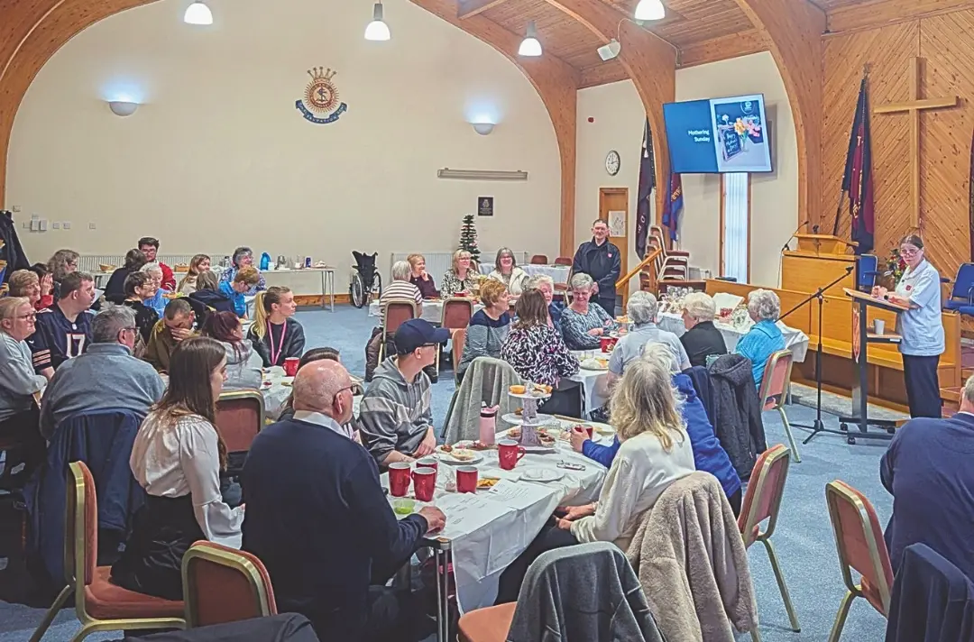 An image of the congregation of Peterhead corps