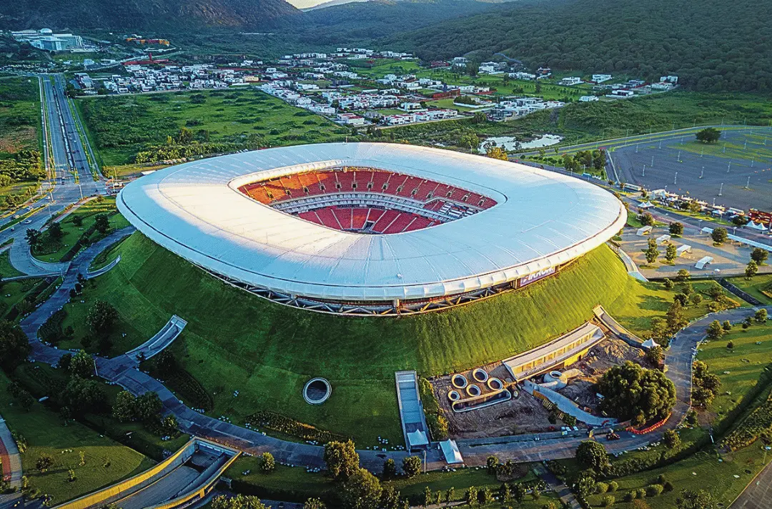 Aerial image of Mexico’s Estadio Guadalajara football stadium 