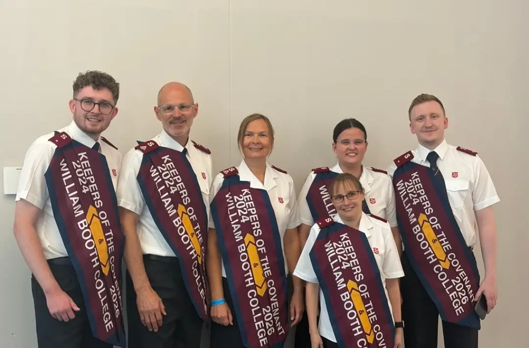 The new officers backstage
