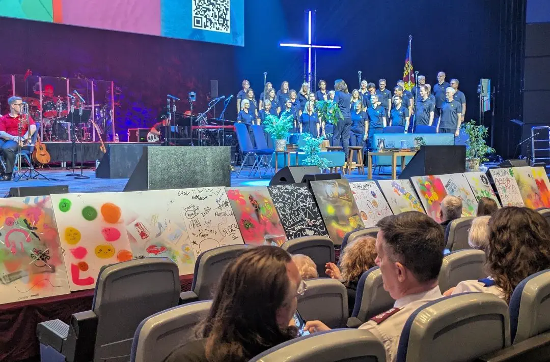 The graffiti prayer wall at Together 26