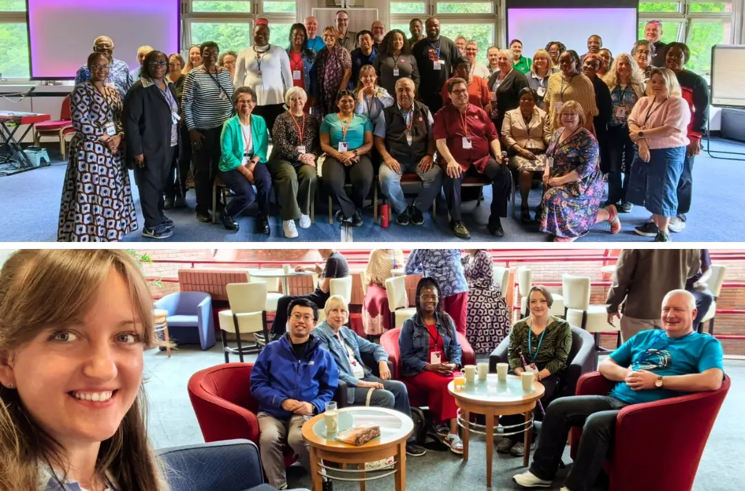 Two photos shows attendees at Intercultural Mission Conference 2026.