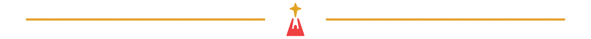 a yellow line broken by a minimal red and yellow logo in the centre