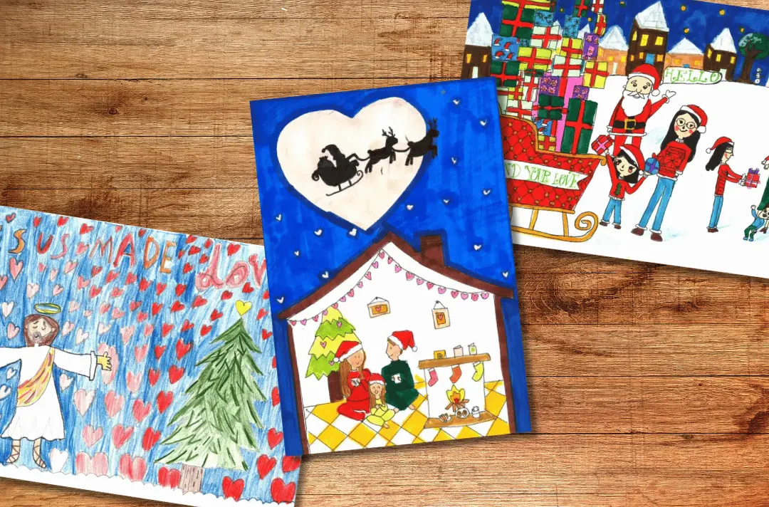 A selection of Christmas card designs 