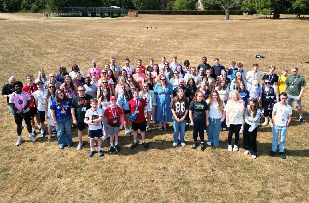 A photo shows the delegates of the East of England summer school.