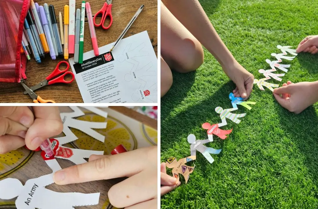 Creating the 'It takes an army to combat modern slavery' campaign paperchains