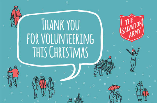 Christmas Volunteers Thank You Card