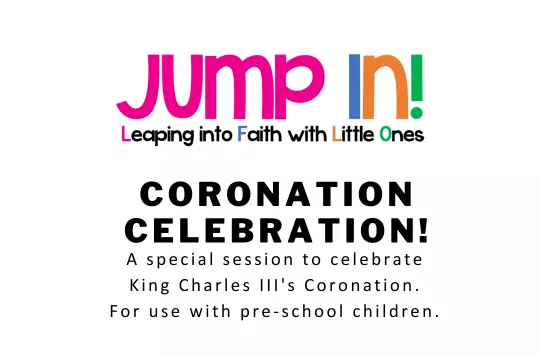 Jump in logo with text underneath