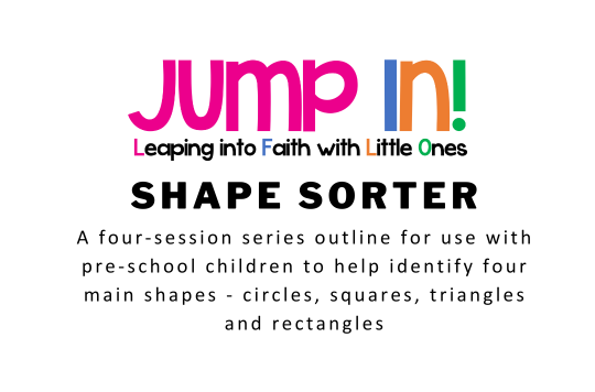 jump in logo with 'Shape Sorter' written beneath it