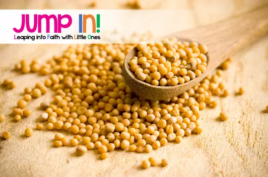 photo of small mustard seeds and a spoon