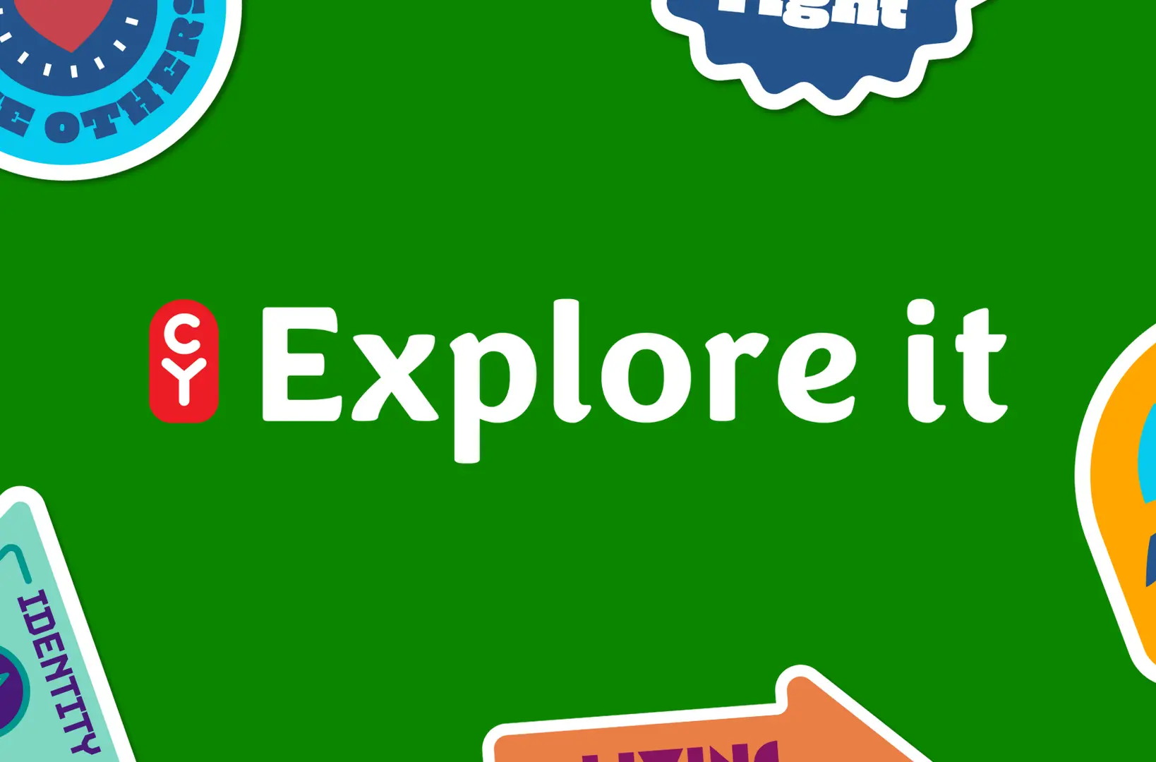 the words 'Explore it' in white on a green background