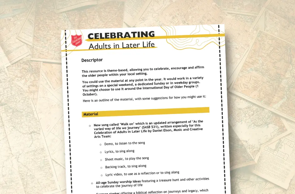 a portrait sheet of A4, on a faded background of overlapping maps