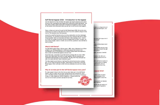 sample document with red wave in the background