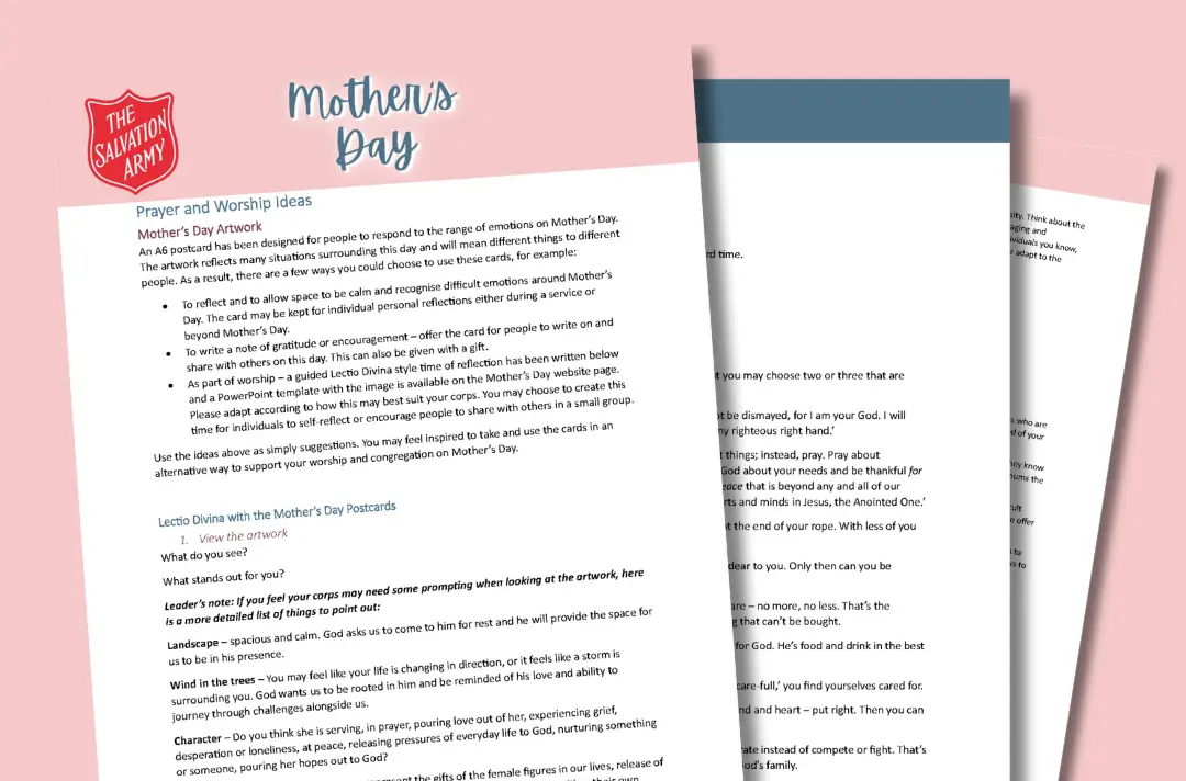 Document preview on pink background