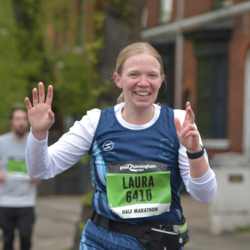 Lauran-Jayne Kingscott running and smiling