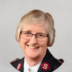 A photo of Karen Shakespeare in Salvation Army uniform