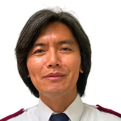 A photo of Wan Gi Lee in Salvation Army uniform.